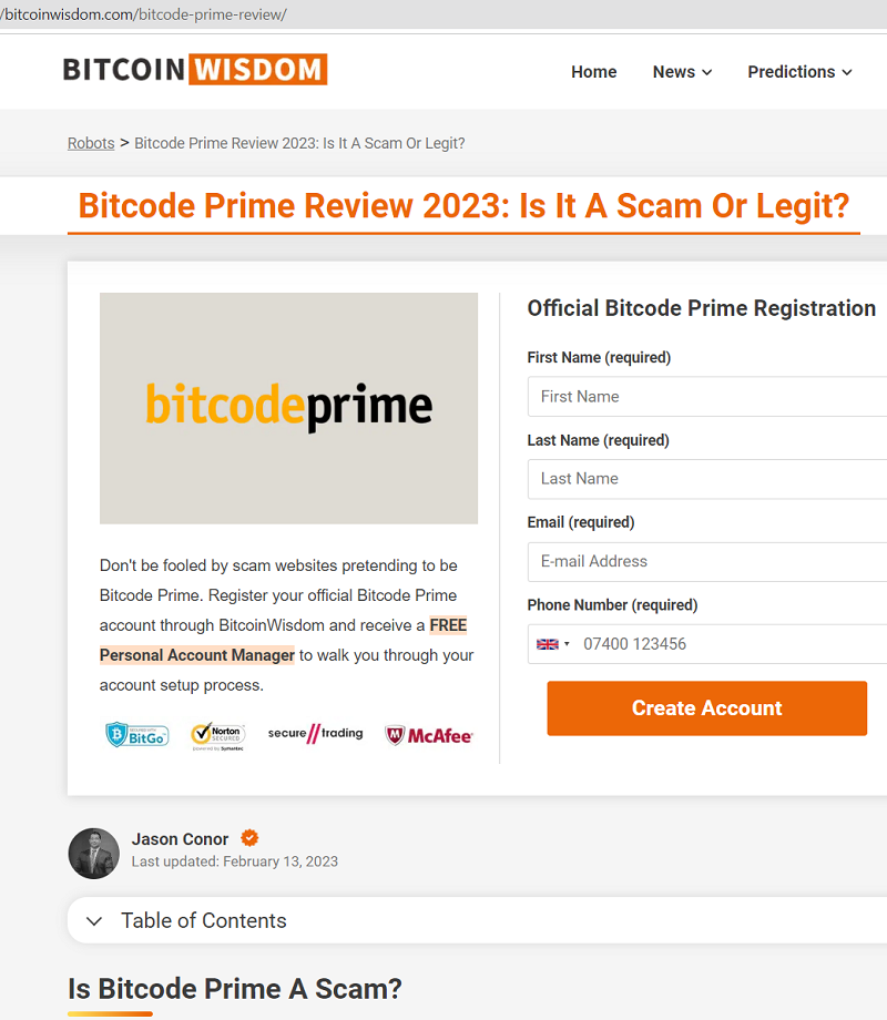 Bitcoin Wisdom Fake Review Bitcoin Prime